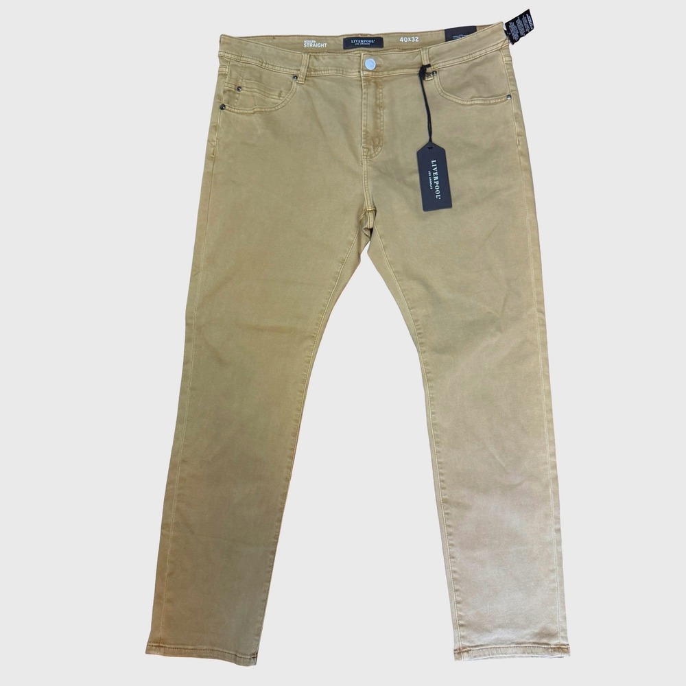 Liverpool Kingston Modern Straight Pants Rye Tan‎ Mens 40x32 LGS300QB32 NEW